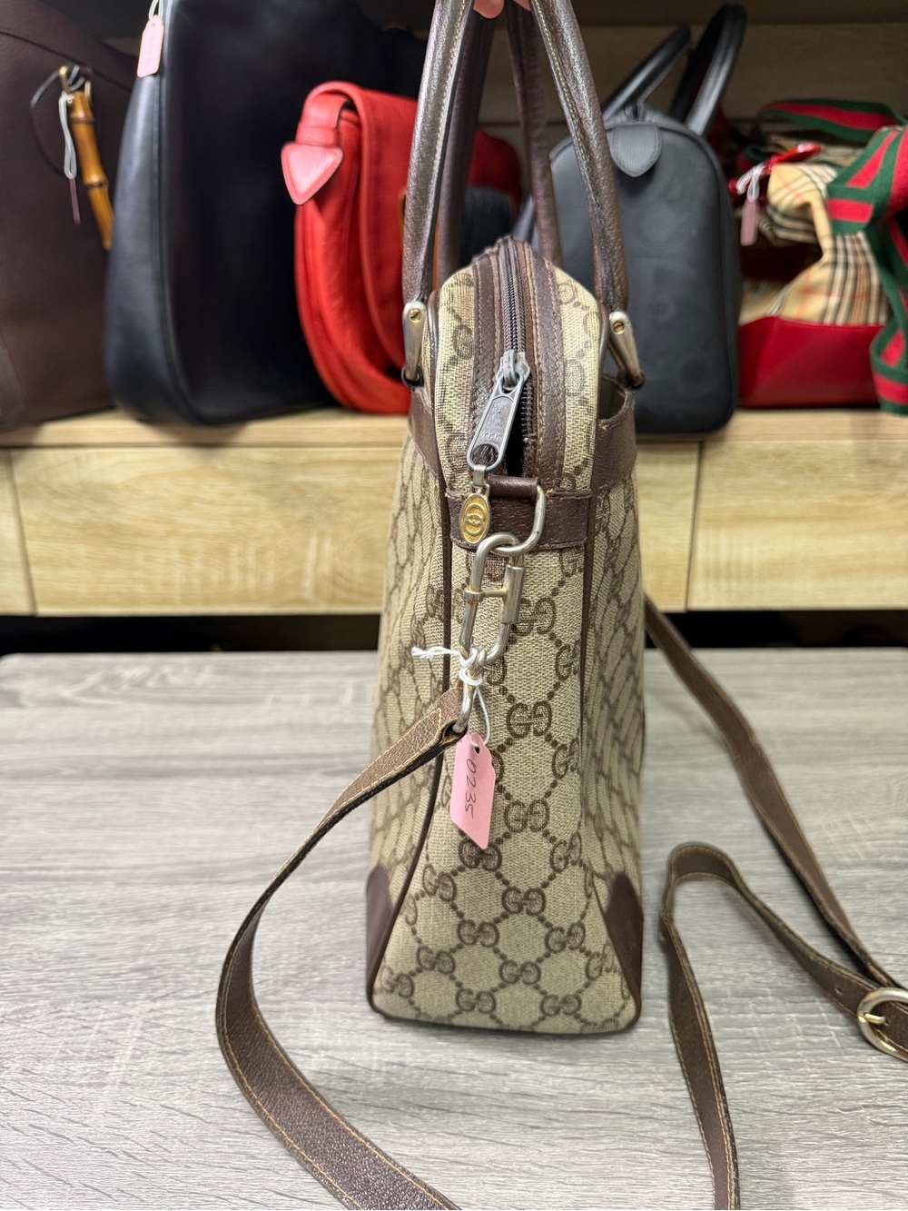 Gucci Vintage Sherry Line Business Tote with Strap - Picture 2 of 15